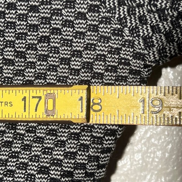 All That Jazz Knit Blazer Size 9/10 Black & White Houndstooth Velvet Accents VTG - Picture 15 of 16